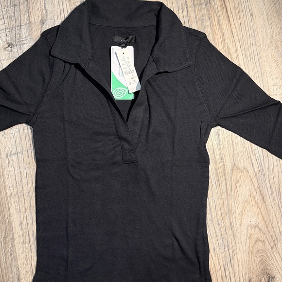 Black Ribbed Top & Olive Green Square Neck Top - Two-Pack - Picture 4 of 12